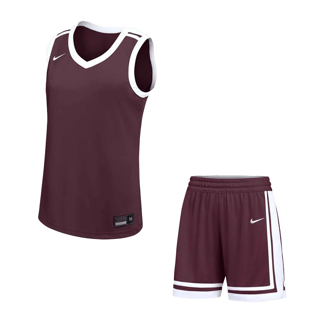 Nike Women's Stock Elite Pro Jersey and Short Maroon color