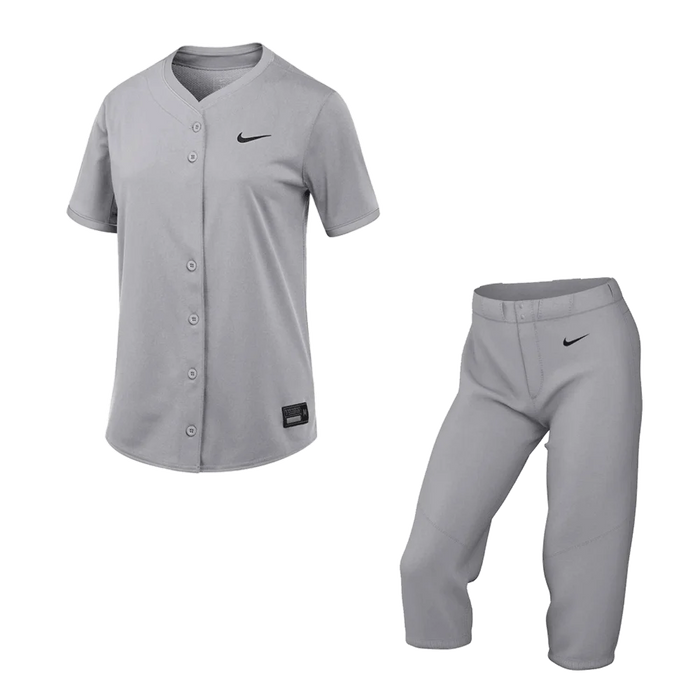 Nike Women's Stock Vapor Select2 Set - Full Button Jersey and Pants Grey color