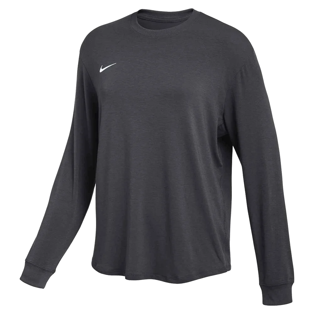 Nike Women's Team One Relaxed Top LS gray color