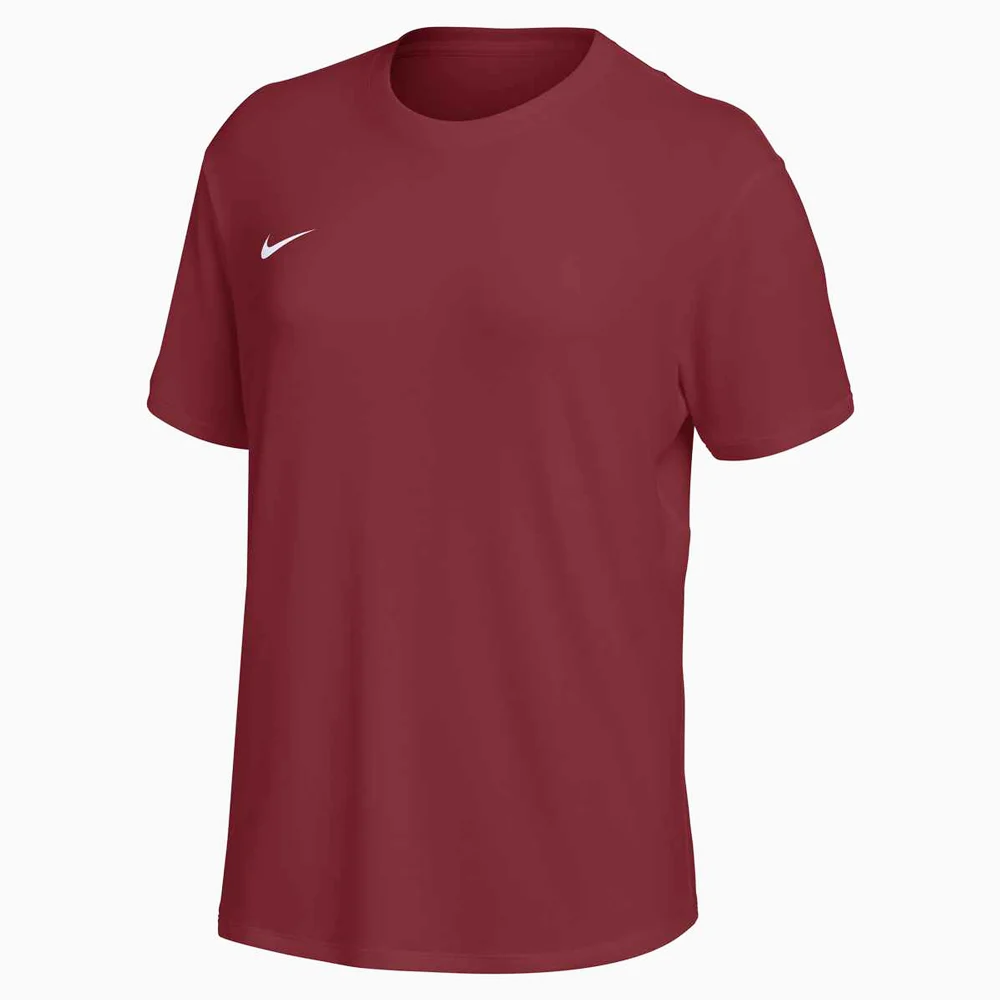 Nike Women's Team One Relaxed Top SS maroon color.