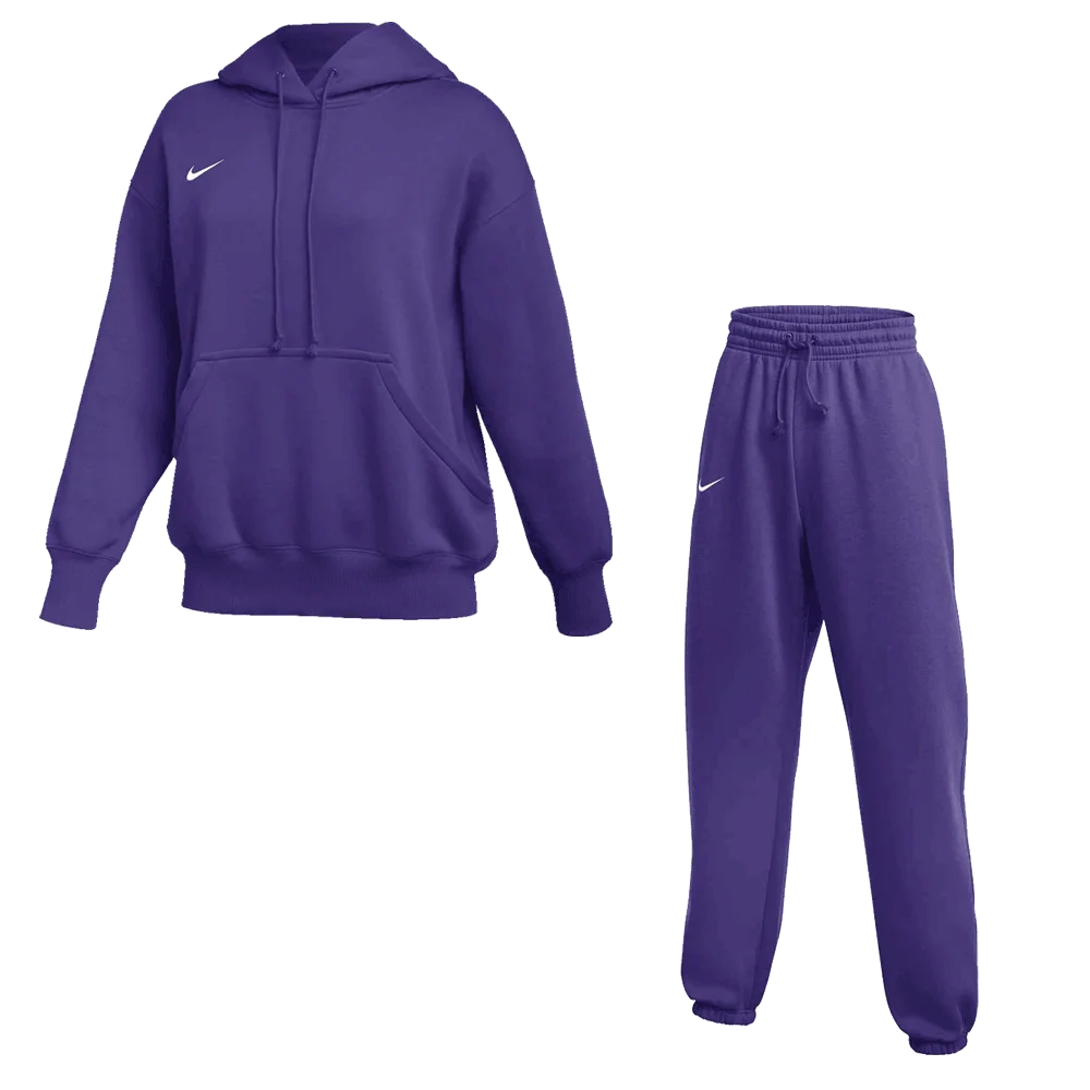 Nike Women's Team Sportswear Phoenix Set - Hoodie and Pants  purple color