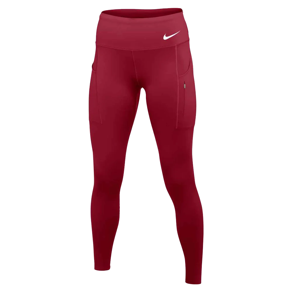 Nike Women's Therma-Fit Go Mid-Rise 78 Tights (Stock) Maroon color 