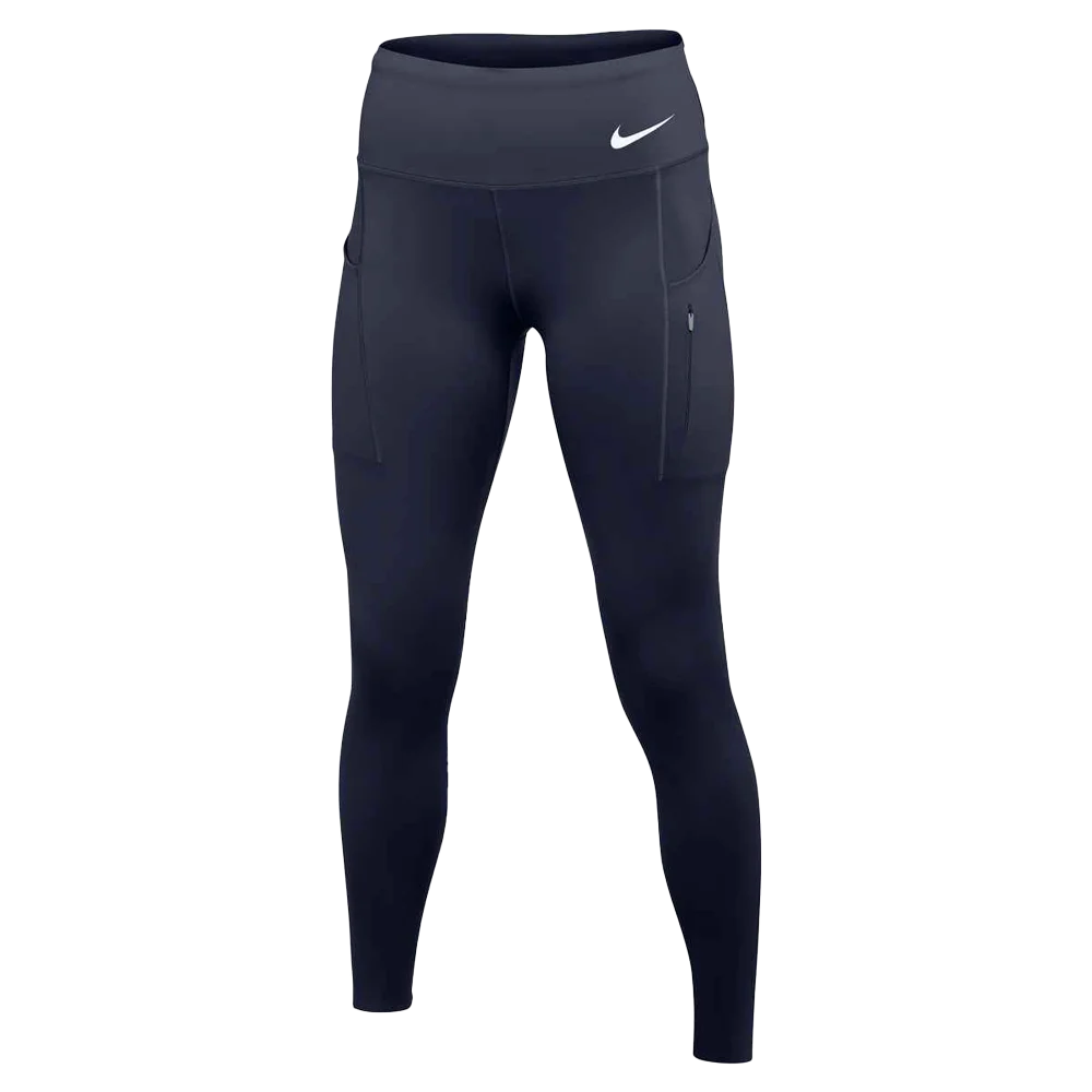 Nike Women's Therma-Fit Go Mid-Rise 78 Tights (Stock) Navy color