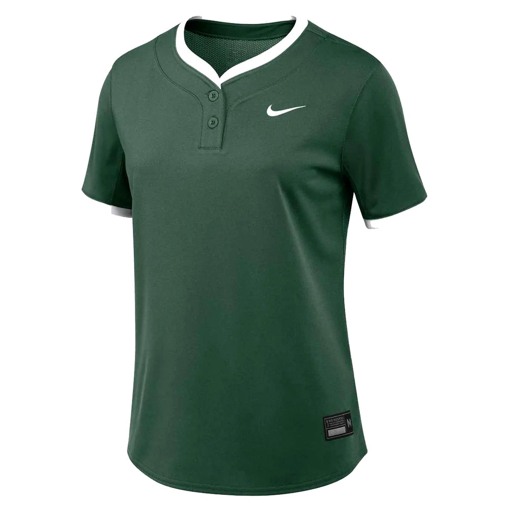 Nike Women's Vapor Select 2 2-Button Jersey Softball Jersey (Stock) green