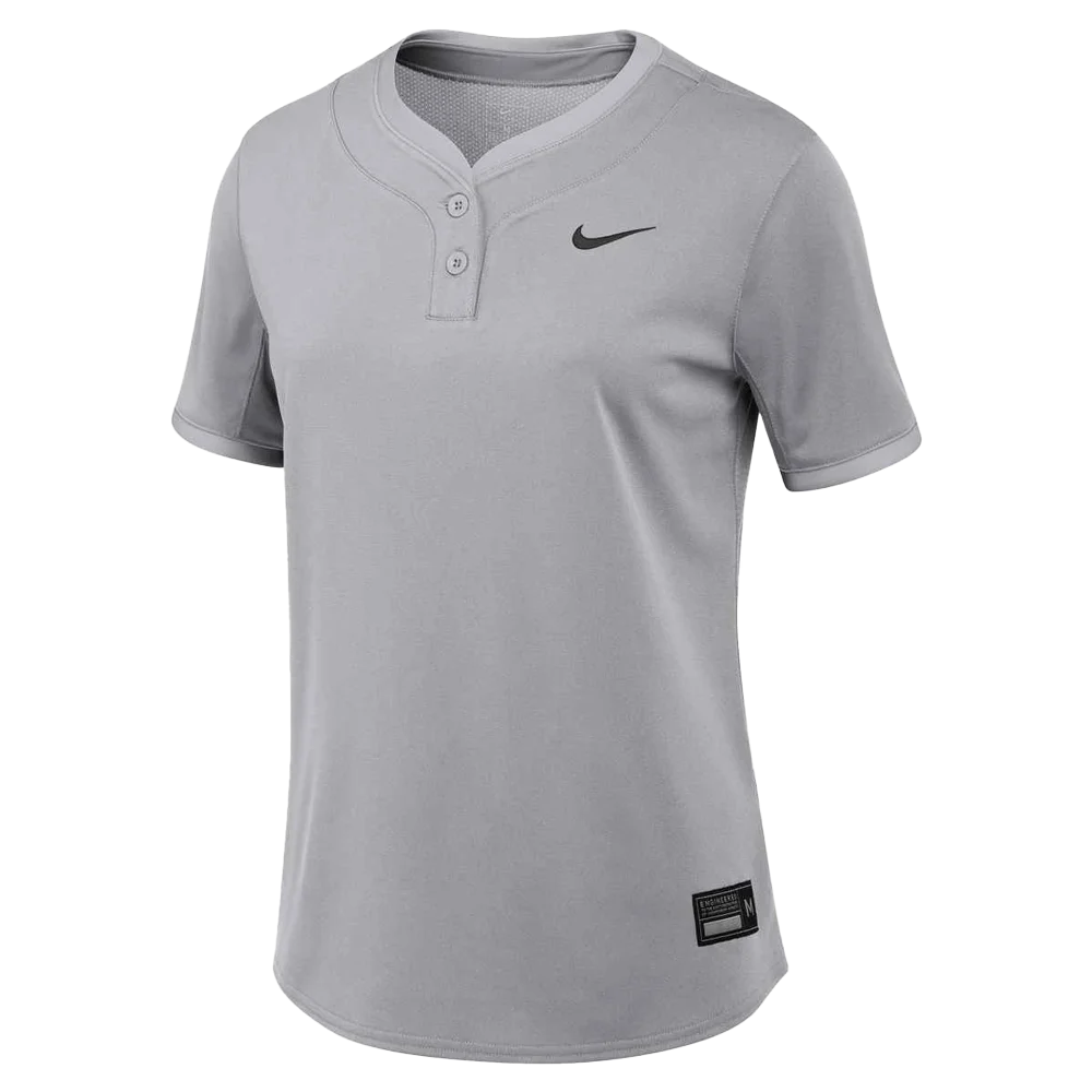 Nike Women's Vapor Select 2 2-Button Jersey Softball Jersey (Stock) gray.