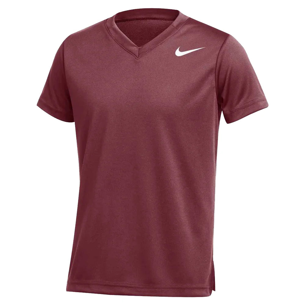 Nike Big Kids' Club Speed Short-Sleeve Lacrosse Jersey (Stock) Maroon Color