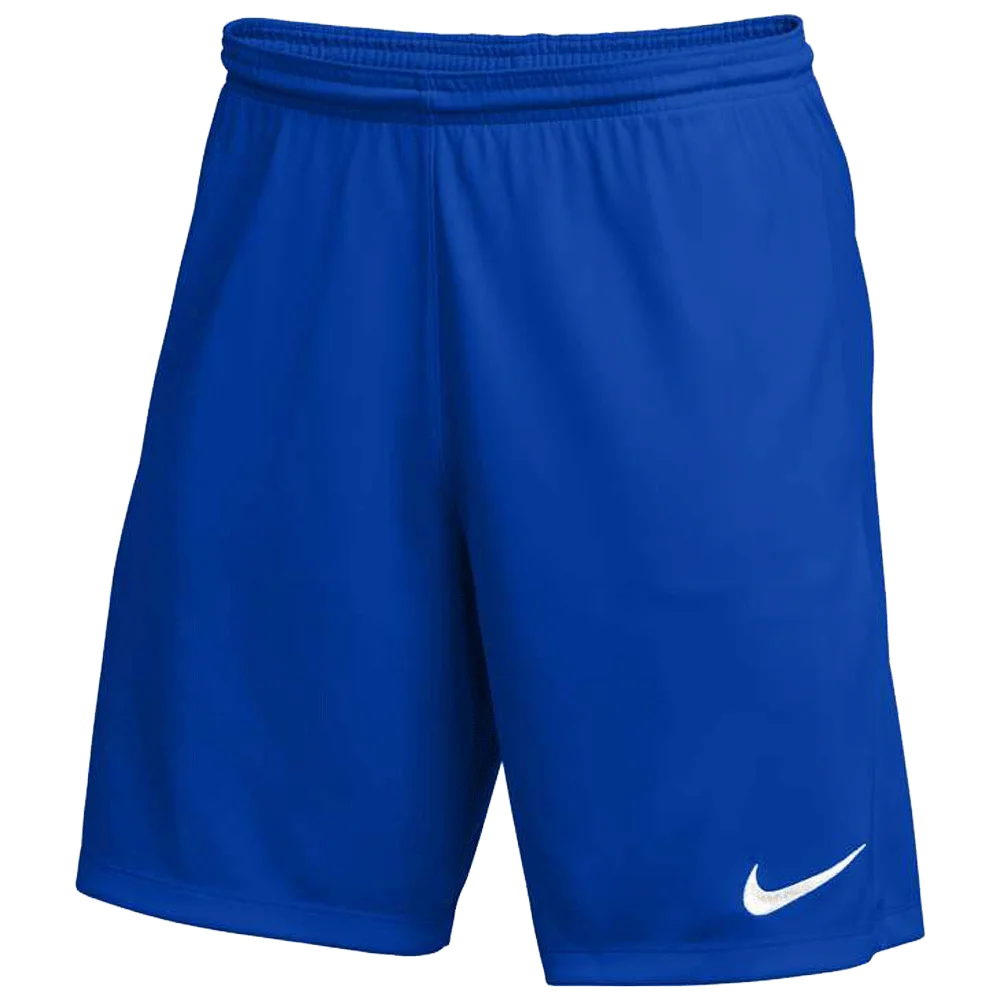Nike Big Kids Dri-FIT Park 3 Knit Soccer Shorts Blue Color
