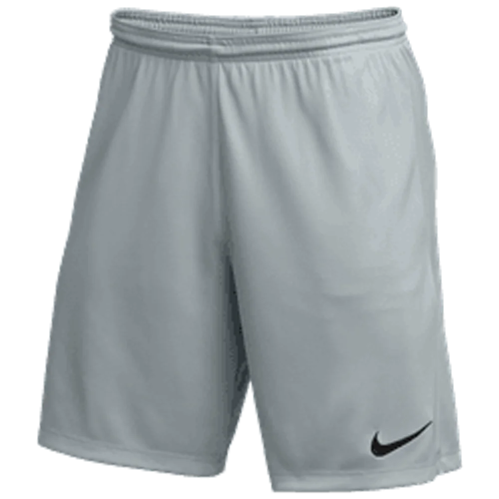 Nike Big Kids Dri-FIT Park 3 Knit Soccer Shorts Gray Color