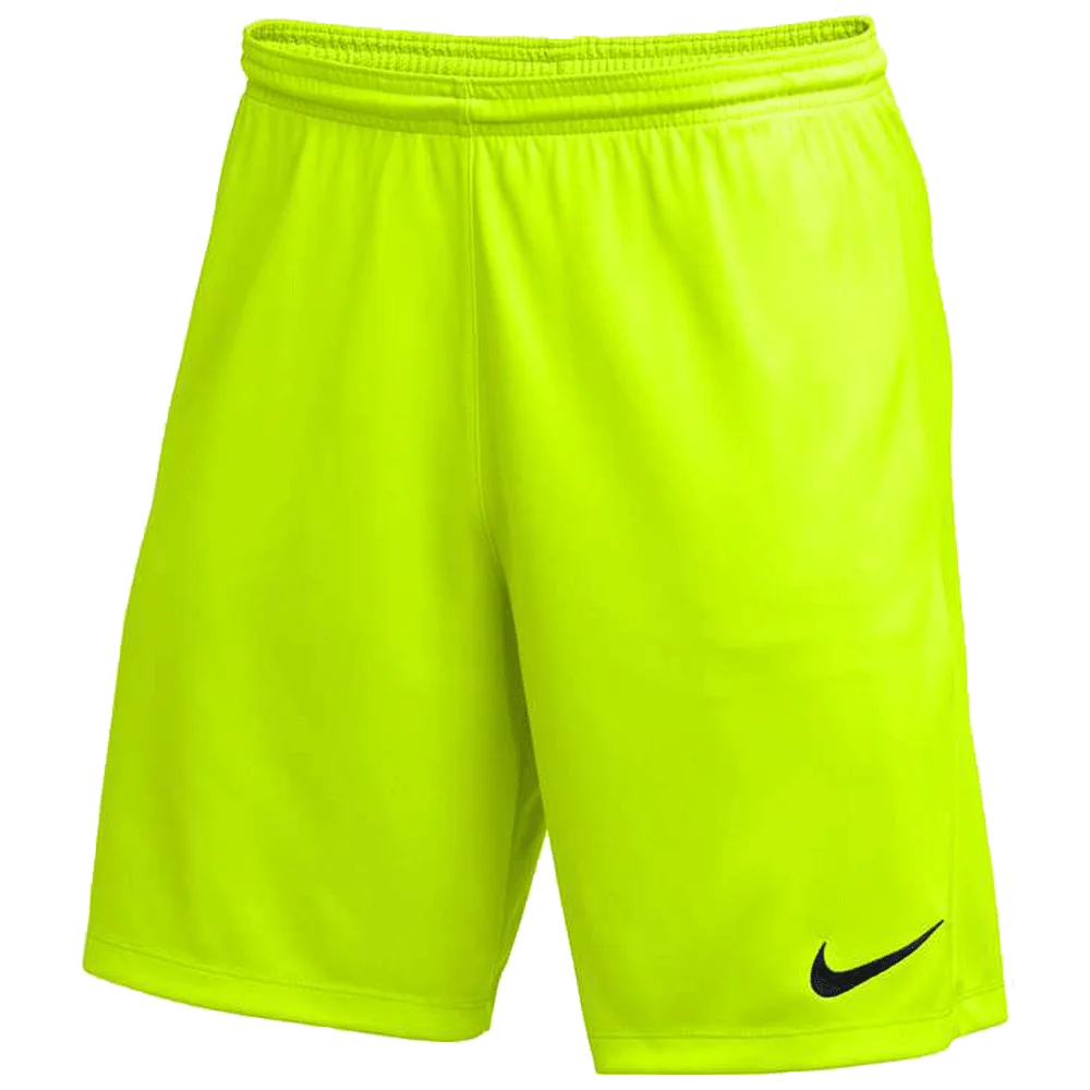 Nike Big Kids Dri-FIT Park 3 Knit Soccer Shorts Green Color