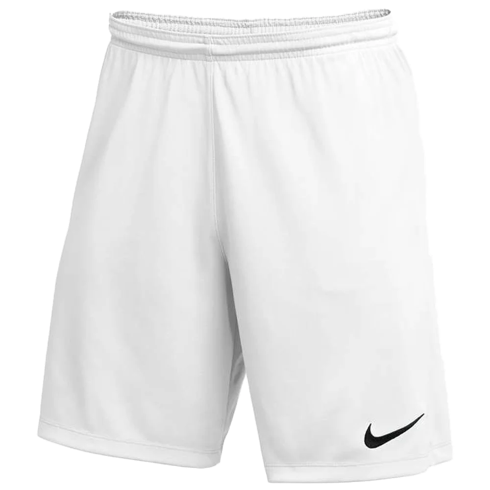 Nike Big Kids Dri-FIT Park 3 Knit Soccer Shorts White Color