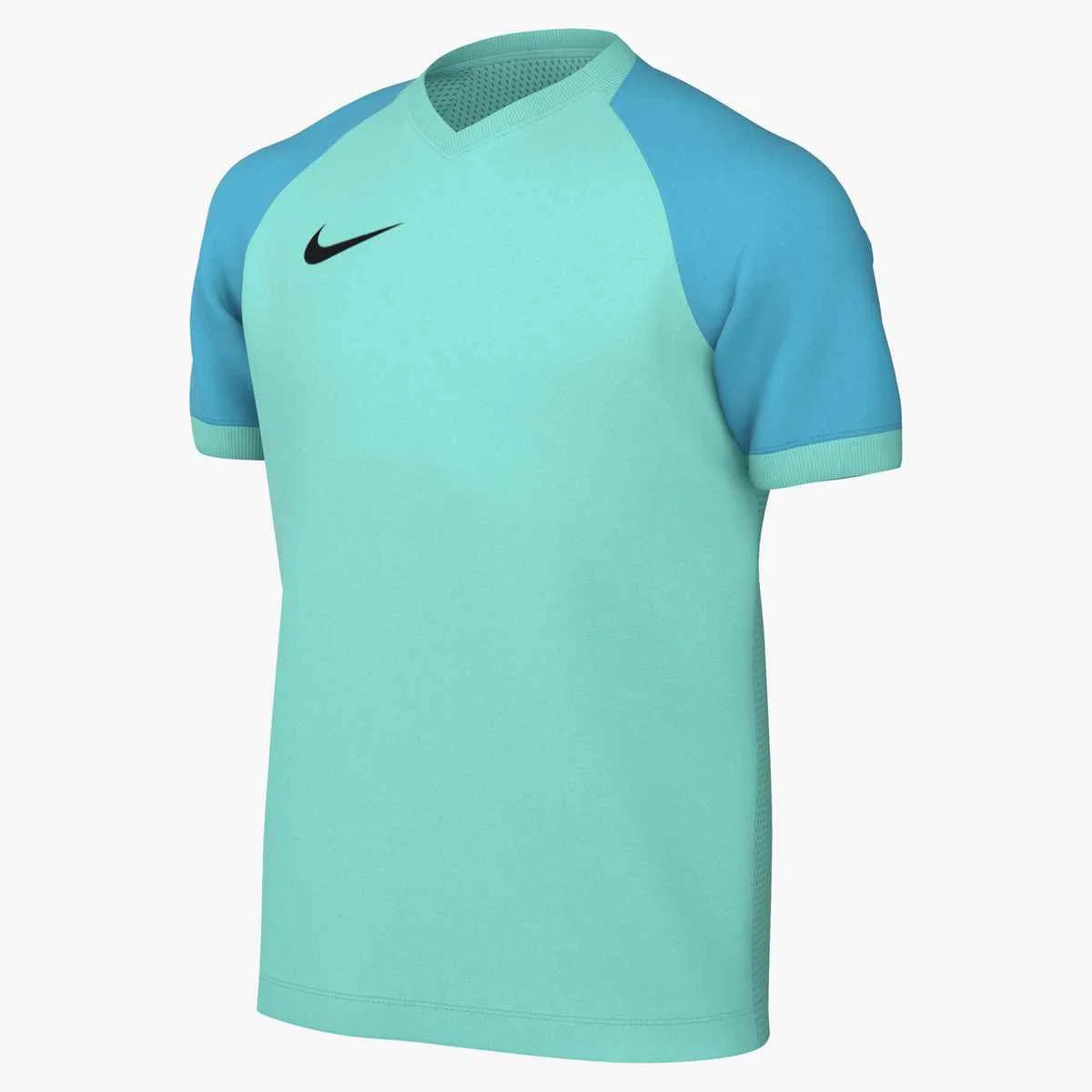 Nike Big Kids' Dri-FIT Trophy VI Short-Sleeve Soccer Jersey Blue Color.