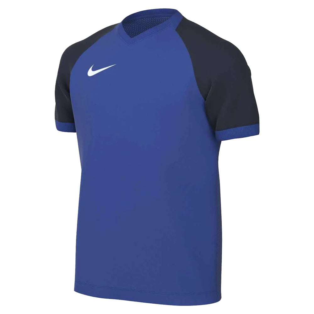 Nike Big Kids' Dri-FIT Trophy VI Short-Sleeve Soccer Jersey Blue Color .