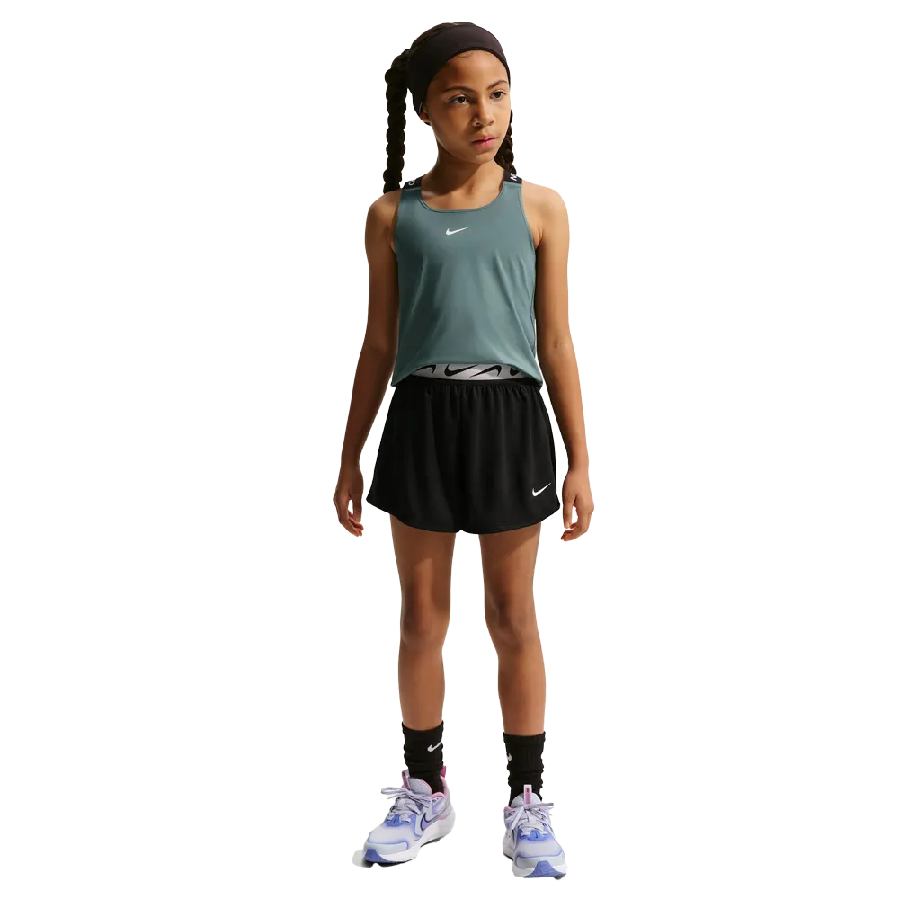 Nike Big Kids' (Girls') Dash  Dri-FIT Running Shorts Black Color