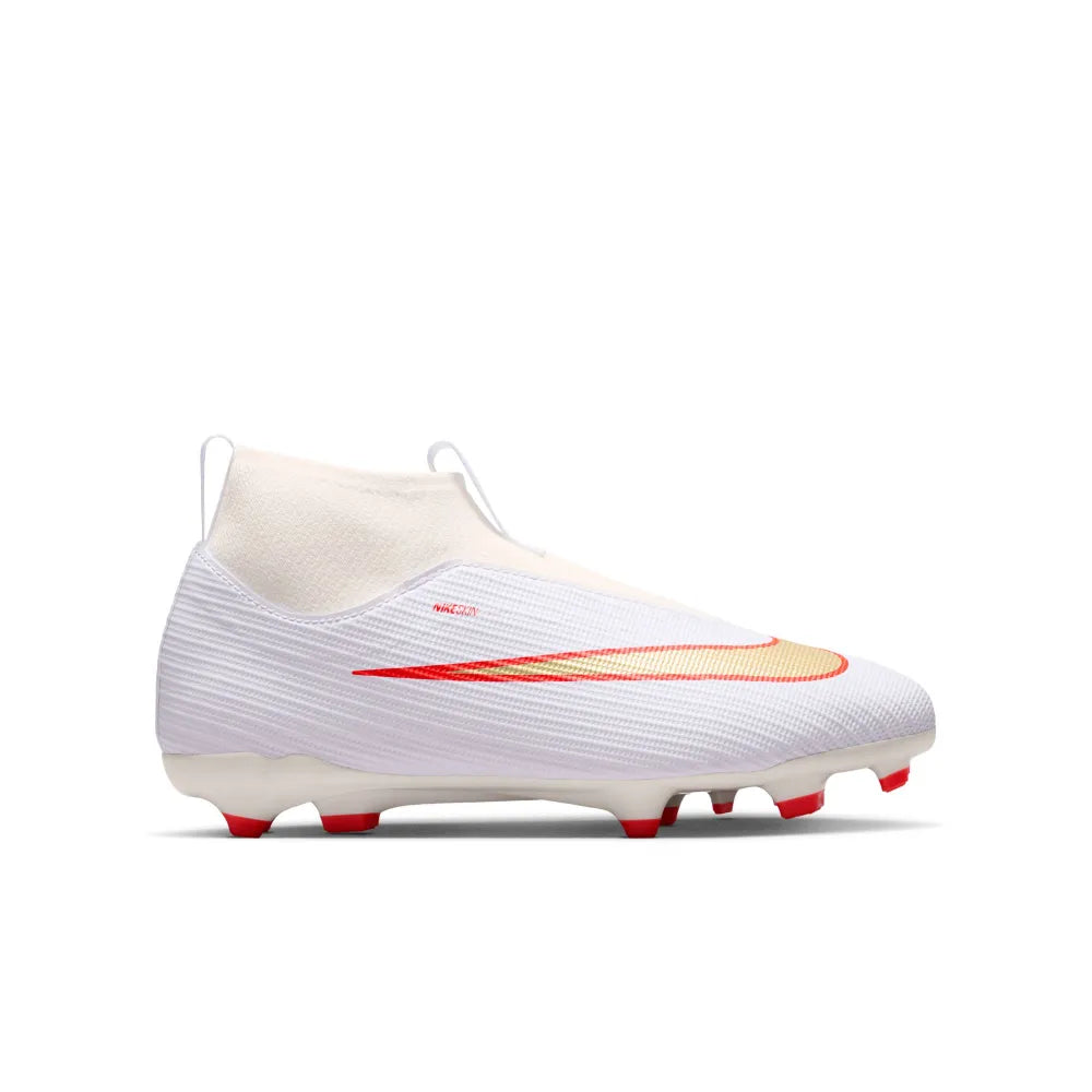 Nike  Big Kids' Jr. Mercurial Superfly 11 Academy Multi-Ground High-Top Soccer Cleats White Color