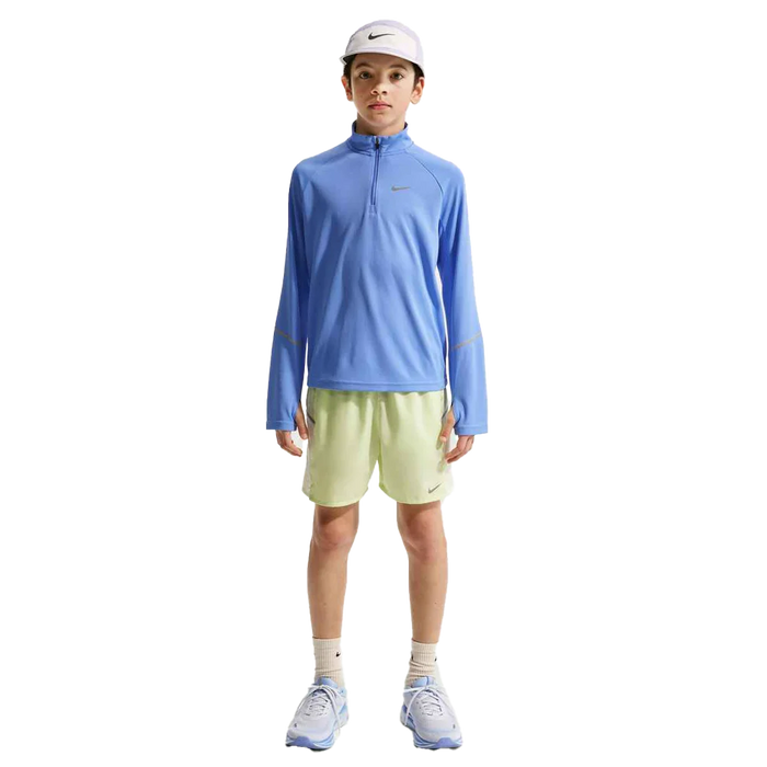 Nike Big Kids' Miler Dri-FIT 1/2-Zip Top Blue Color