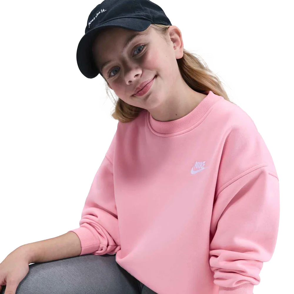 Nike Big Kids' Sportswear Club Fleece  Oversized Sweatshirt