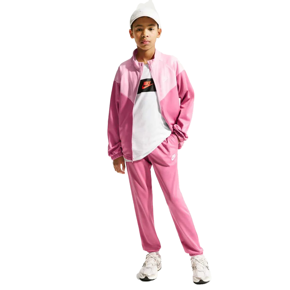 Nike Big Kids Sportswear Dri-FIT Tracksuit Pink 
