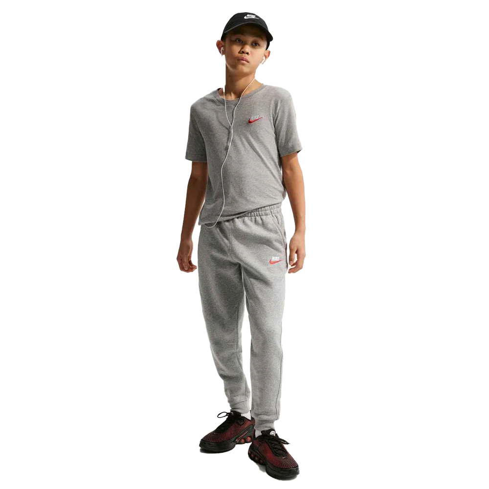 Nike Big Kids' Sportswear T-Shirt Gray Color.