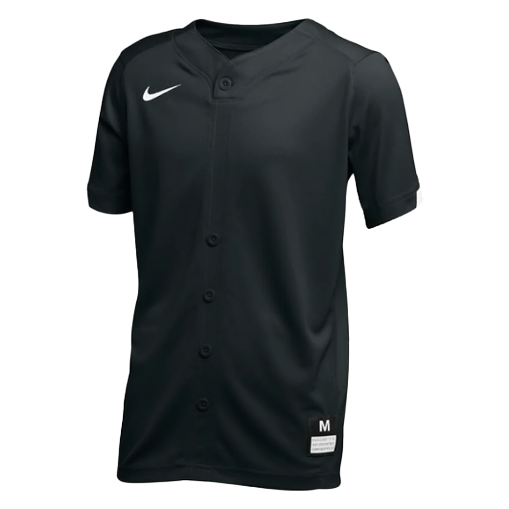 Nike Big Kids' Stock Gapper Baseball Jersey (Loose Fit) Black Color 