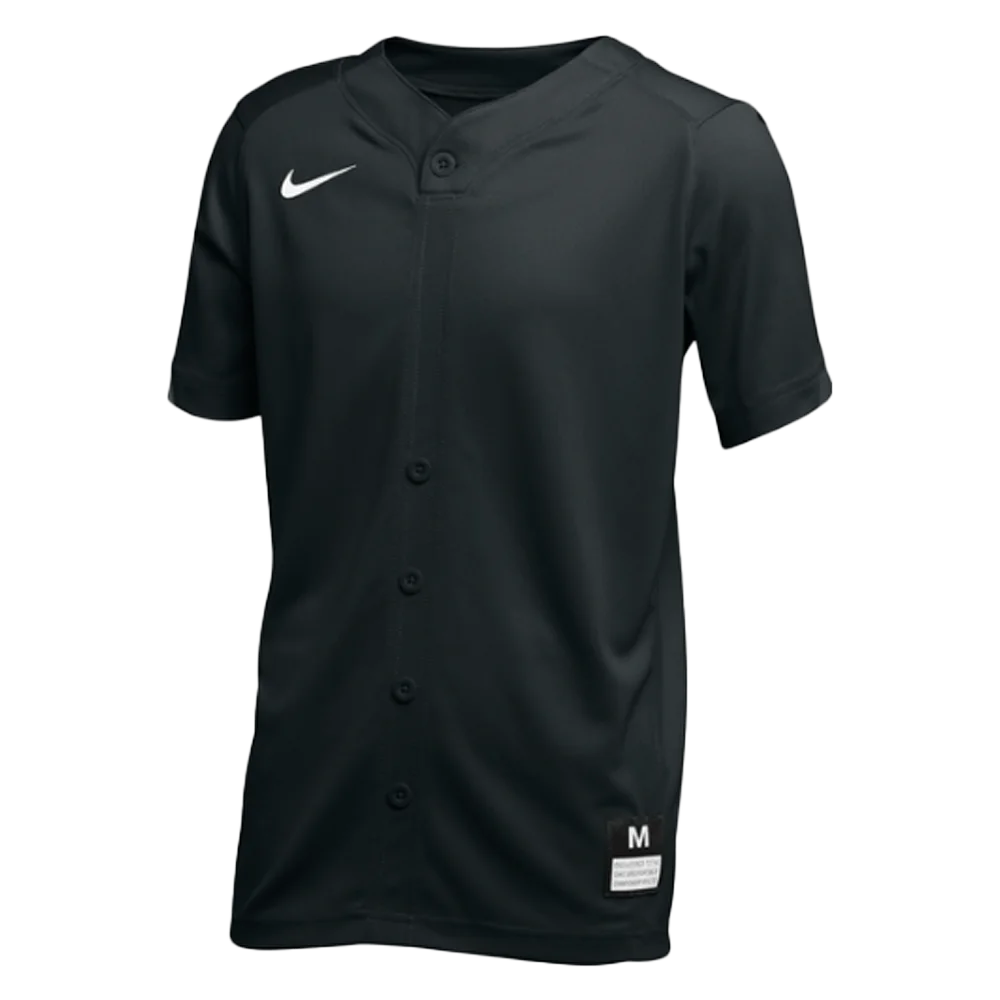 Nike Big Kids' Stock Gapper Baseball Jersey (Loose Fit) Black Color