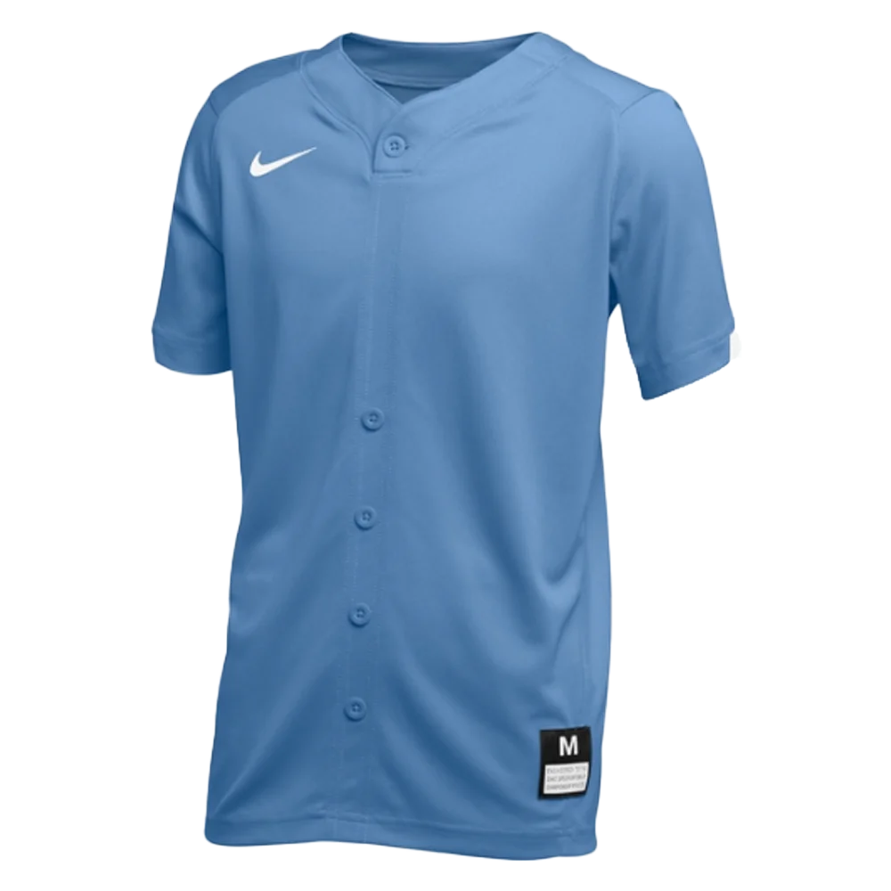 Nike Big Kids' Stock Gapper Baseball Jersey (Loose Fit) Blue Color.