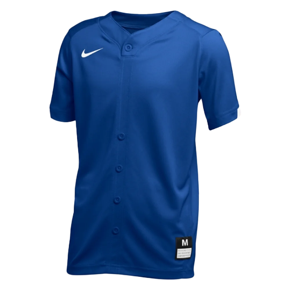 Nike Big Kids' Stock Gapper Baseball Jersey (Loose Fit) Blue Color 