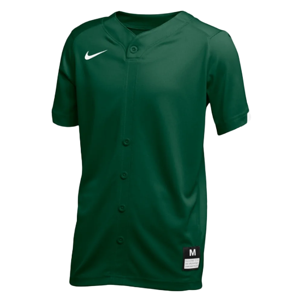 Nike Big Kids' Stock Gapper Baseball Jersey (Loose Fit) Green Color.