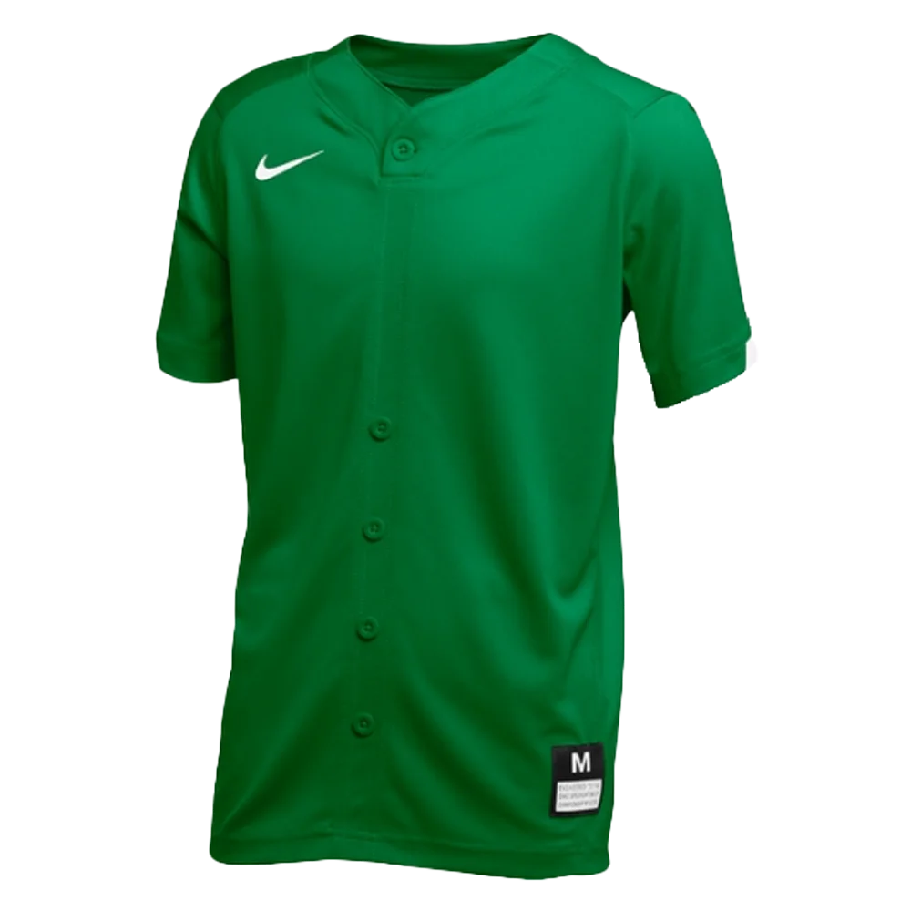 Nike Big Kids' Stock Gapper Baseball Jersey (Loose Fit) Green Color