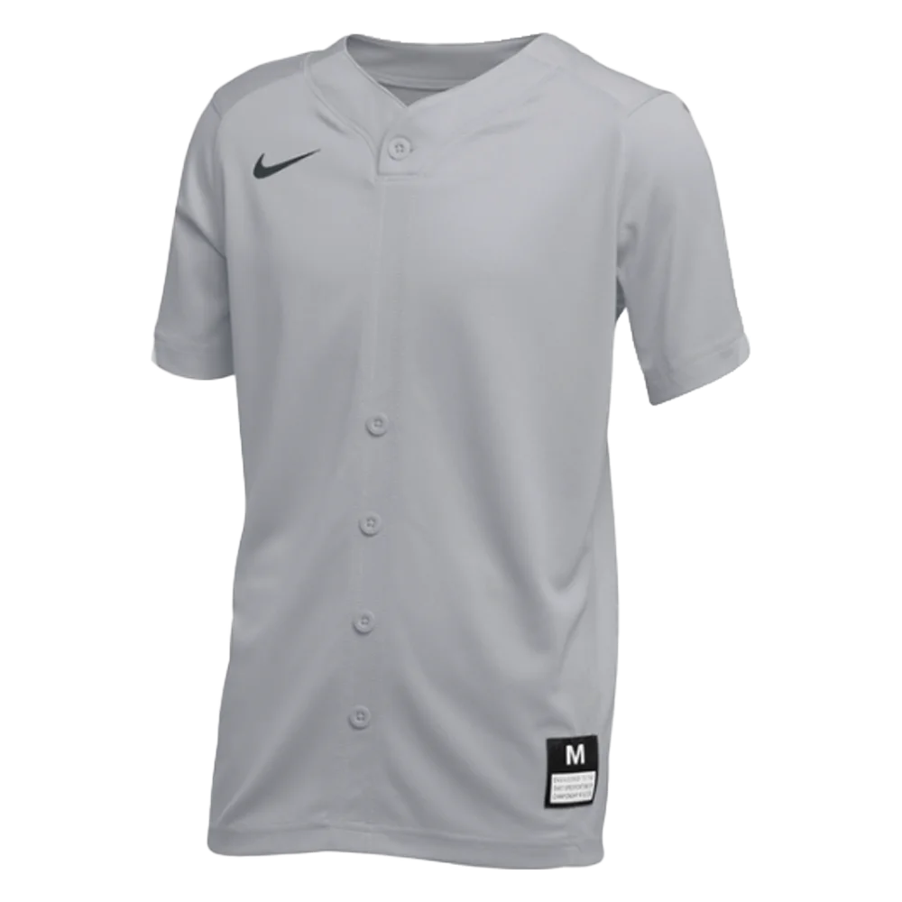 Nike Big Kids' Stock Gapper Baseball Jersey (Loose Fit) Grey Color
