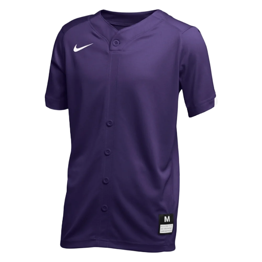 Nike Big Kids' Stock Gapper Baseball Jersey (Loose Fit) Purple Color