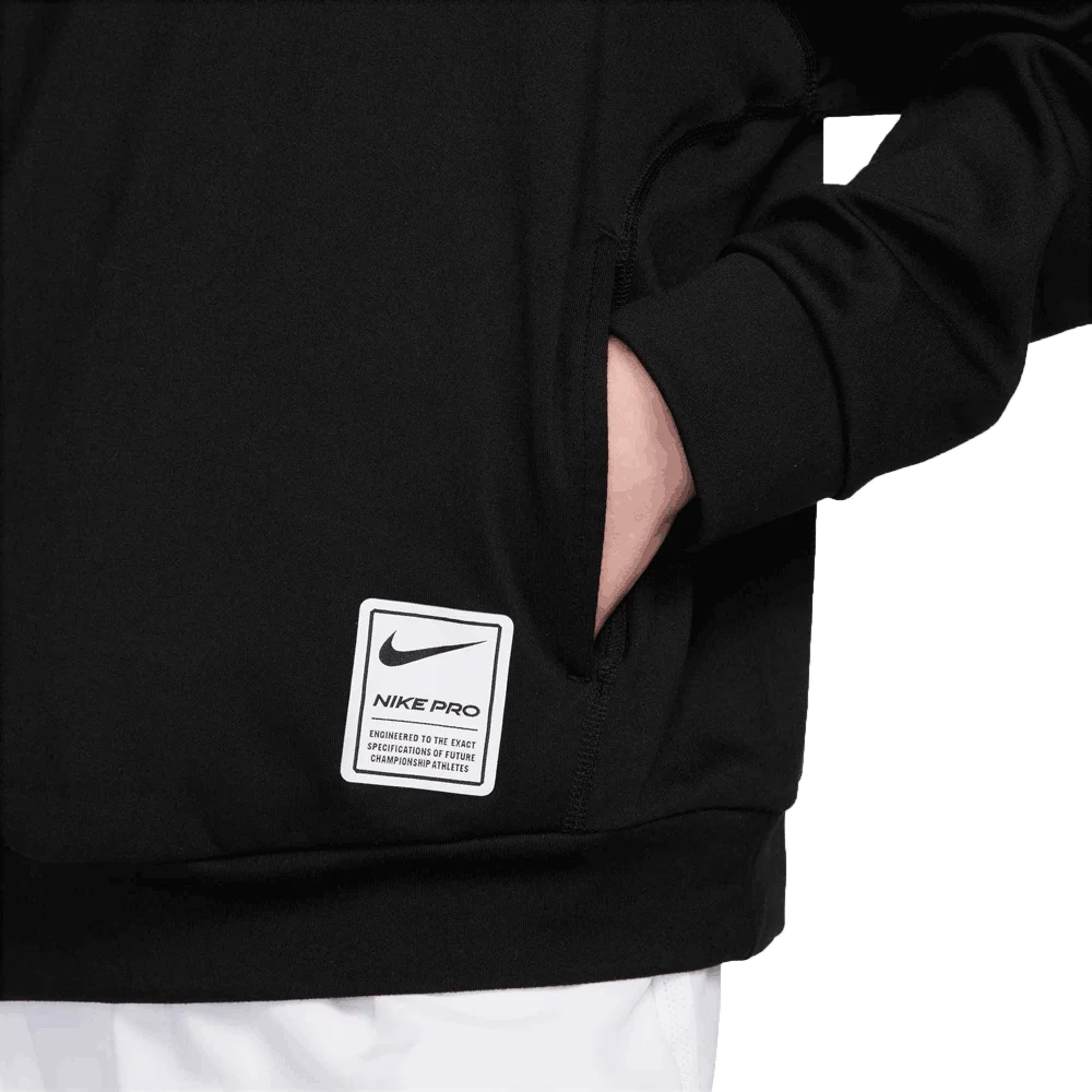 Nike Boys Pro Big Kids Dri-FIT Fleece Pullover Hoodie