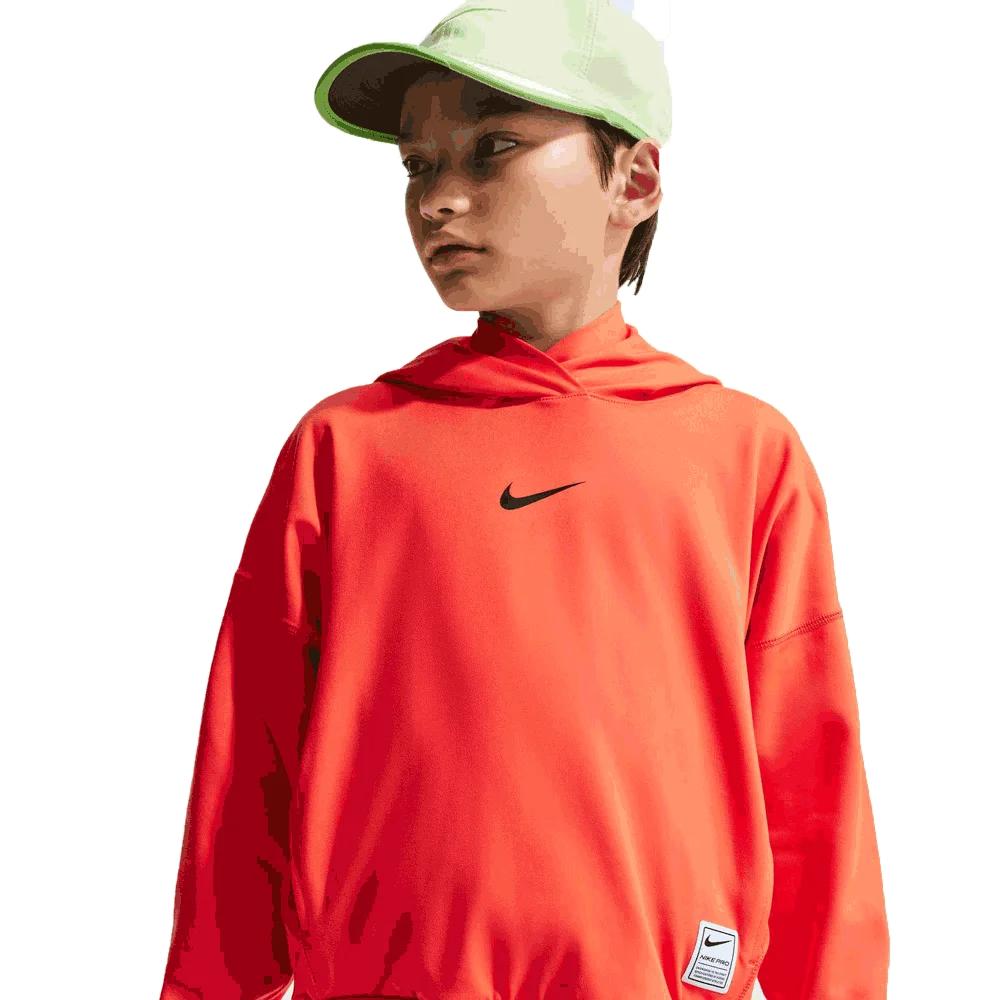 Nike Boys Pro Big Kids Dri-FIT Fleece Pullover Hoodie