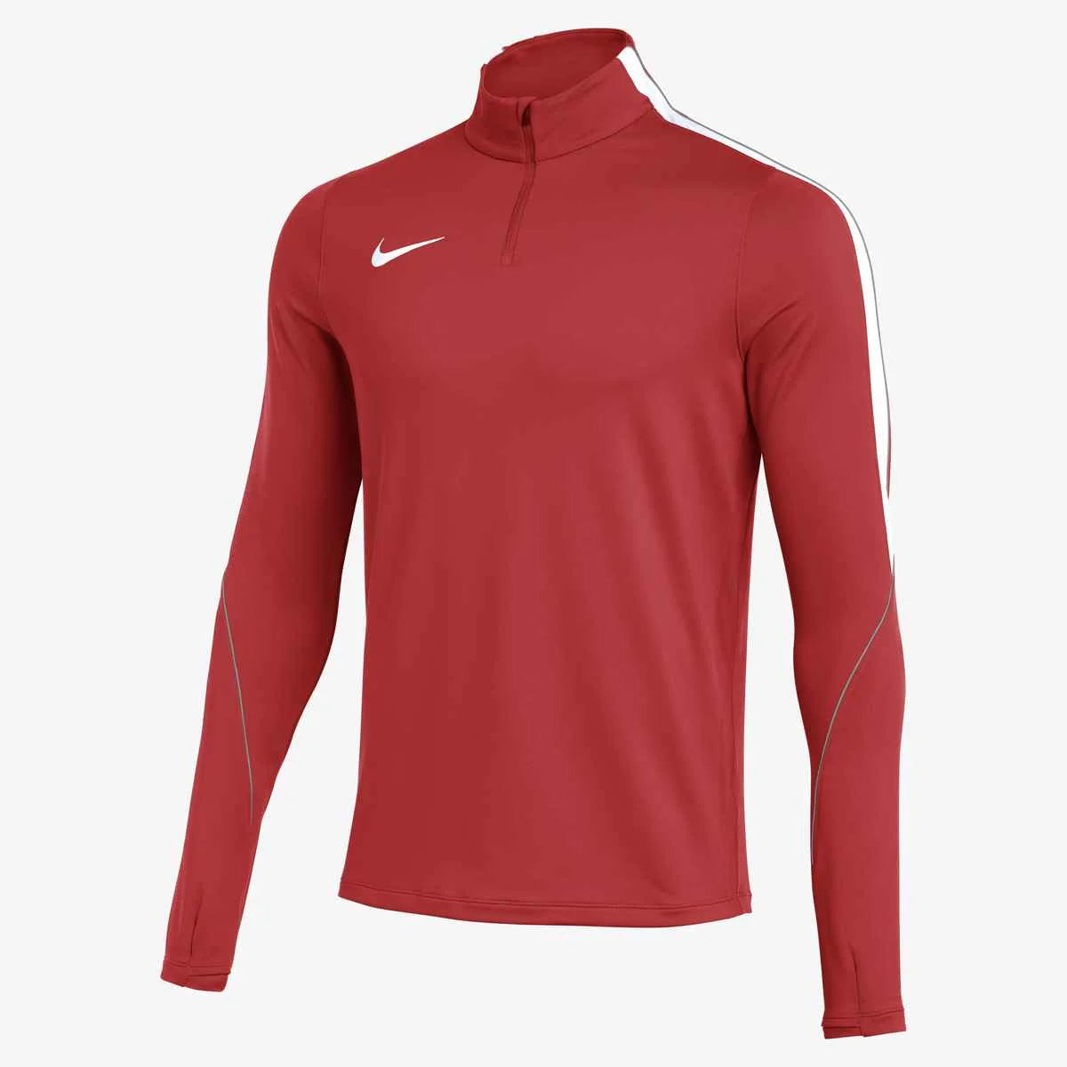 Nike Men's Dri-FIT Strike 1/4 Zip Long-Sleeve Soccer Drill Top Red Color
