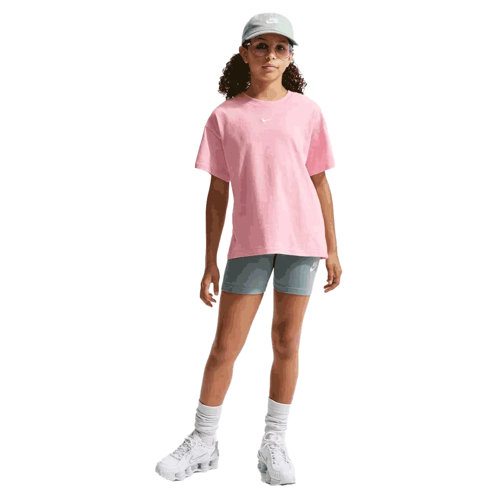 Nike Girls Sportswear Essential Big Kids T-Shirt Pink Color