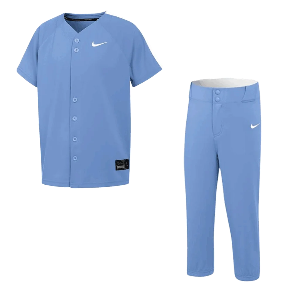 Nike Kid's Vapor Select2 Set - Jersey and Pants Pair Blue Color Front View