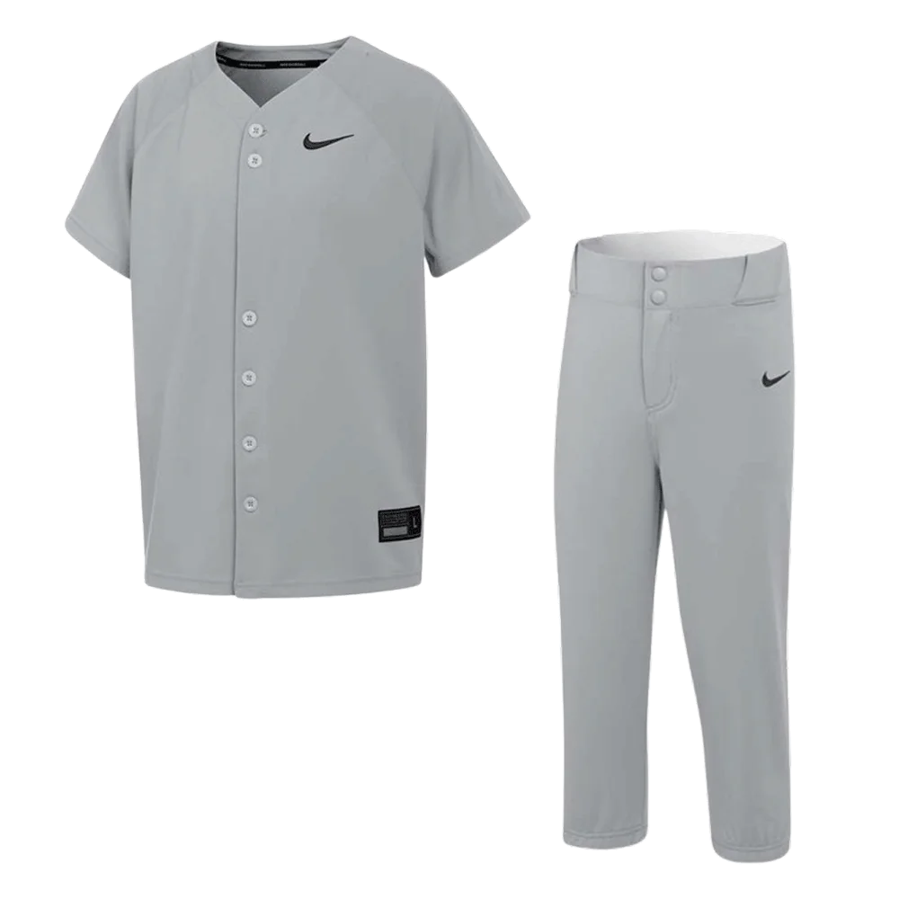 Nike Kid's Vapor Select2 Set - Jersey and Pants Pair Grey Color Front View