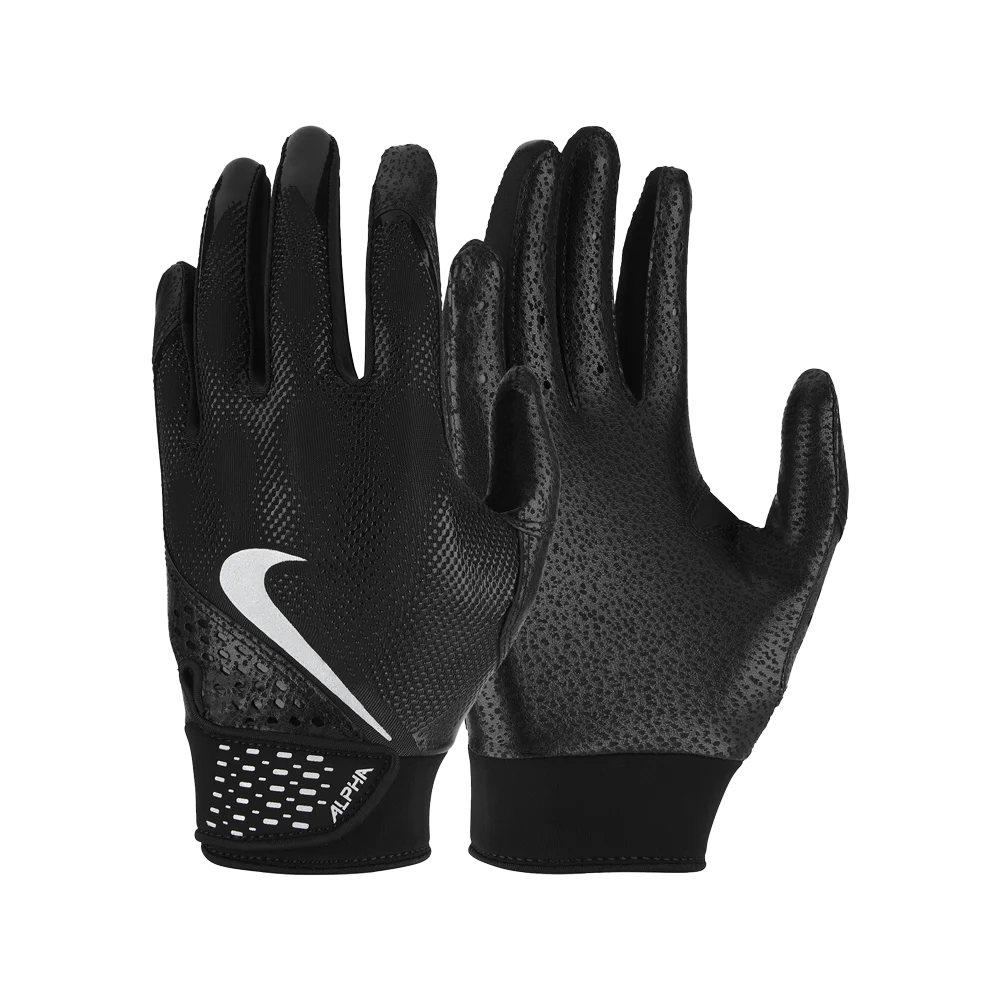 Nike Kids Alpha Youth Batting Gloves Black Color