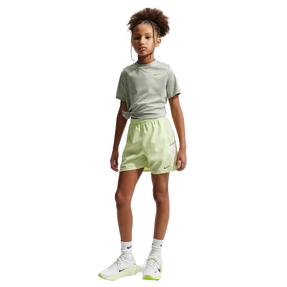 Nike Kids Miler Older Dri-FIT Short-Sleeve Top Gray Color
