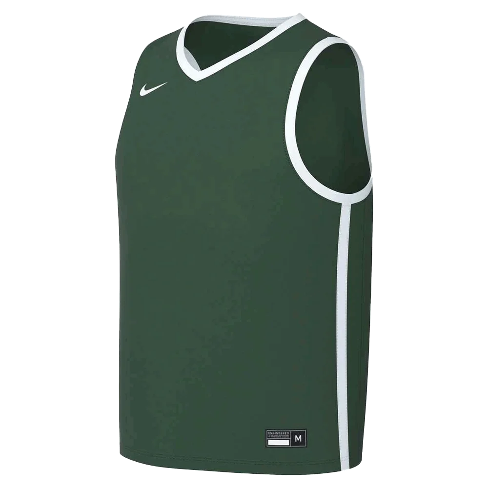 Nike Kids Stock Elite Game Jersey Green/White Color Front view