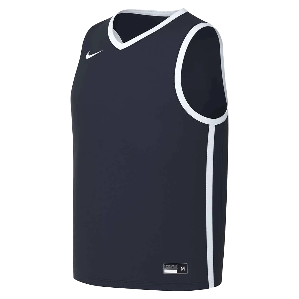 Nike Kids Stock Elite Game Jersey Navy/White Color Front view