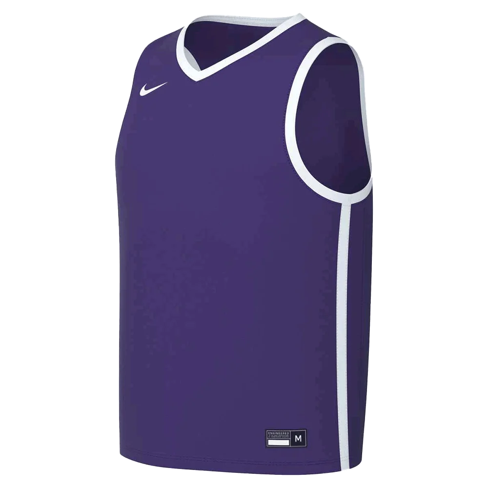 Nike Kids Stock Elite Game Jersey Purple/White Color Front view