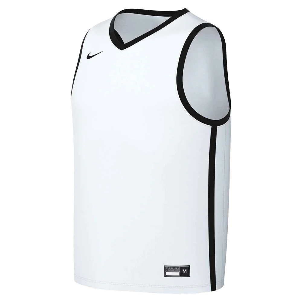 Nike Kids Stock Elite Game Jersey White/Black  Color Front view