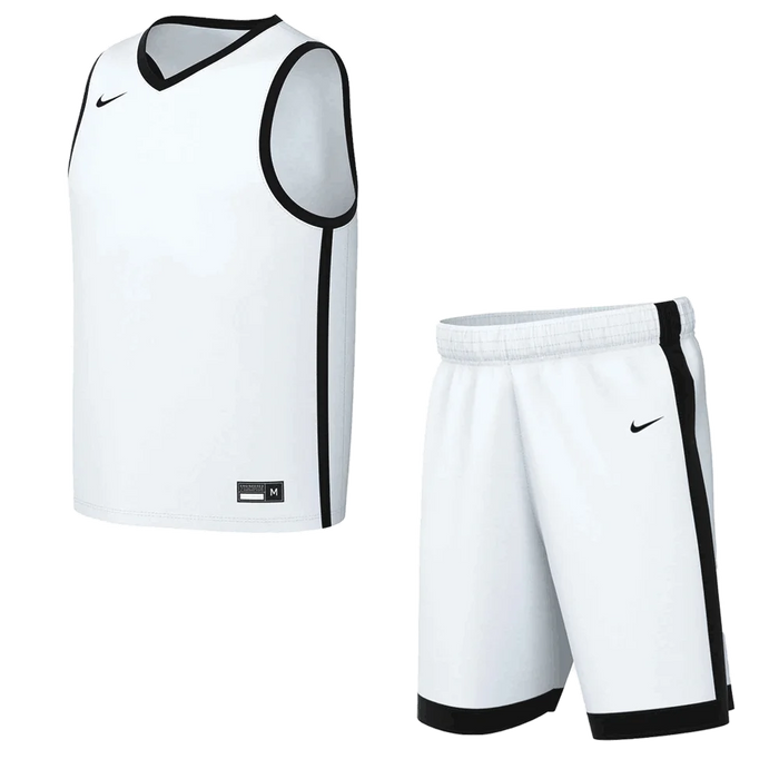 Nike Kids Stock Elite Game Set -  Jersey and Shorts White Color