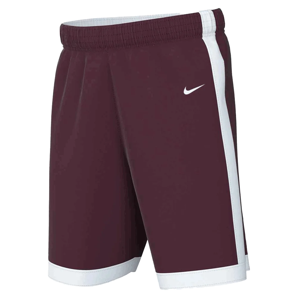 Nike Kids  Stock Elite Game Short Maroon/White Color front view