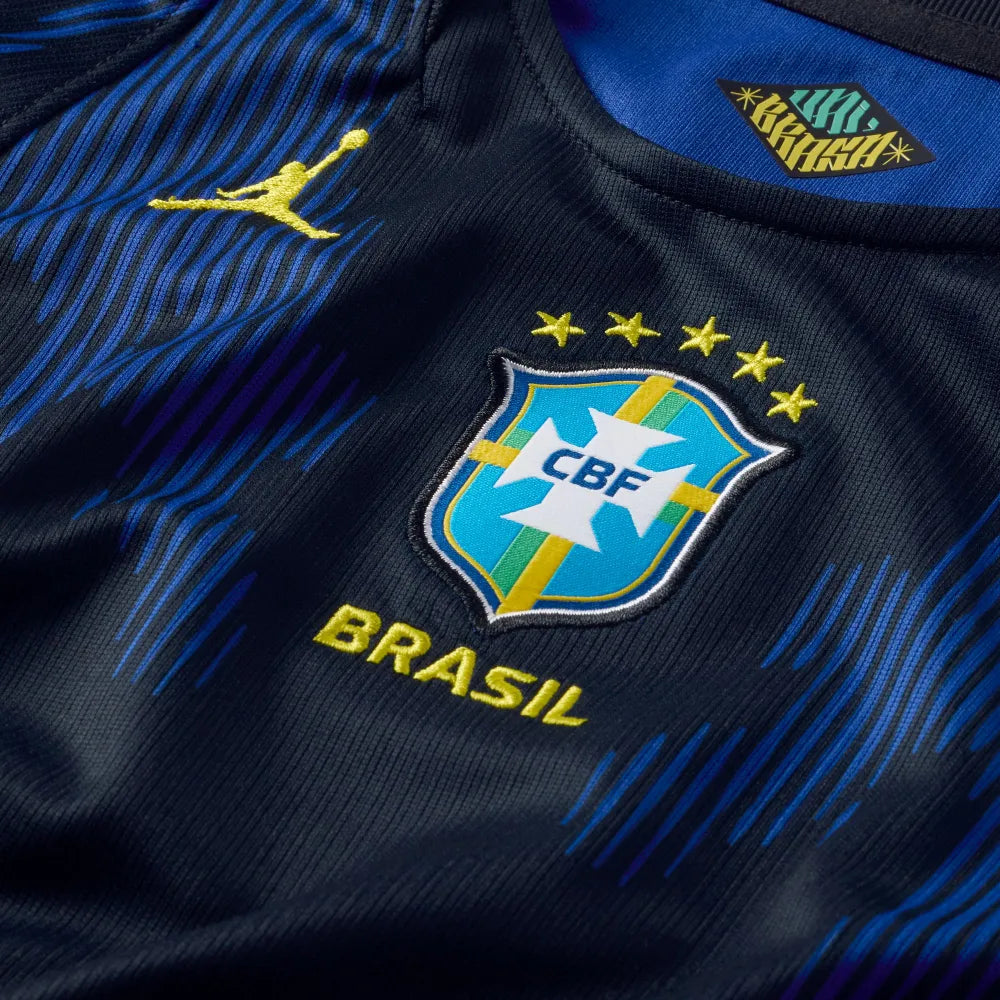 Nike Little Kids' Brazil 2026 Stadium Away Jordan Dri-FIT Soccer Replica Jersey