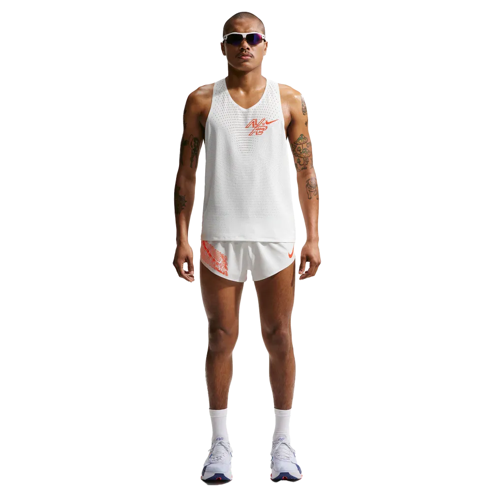 Nike Men's AeroSwift Dri-FIT ADV 2" Running Shorts White Color