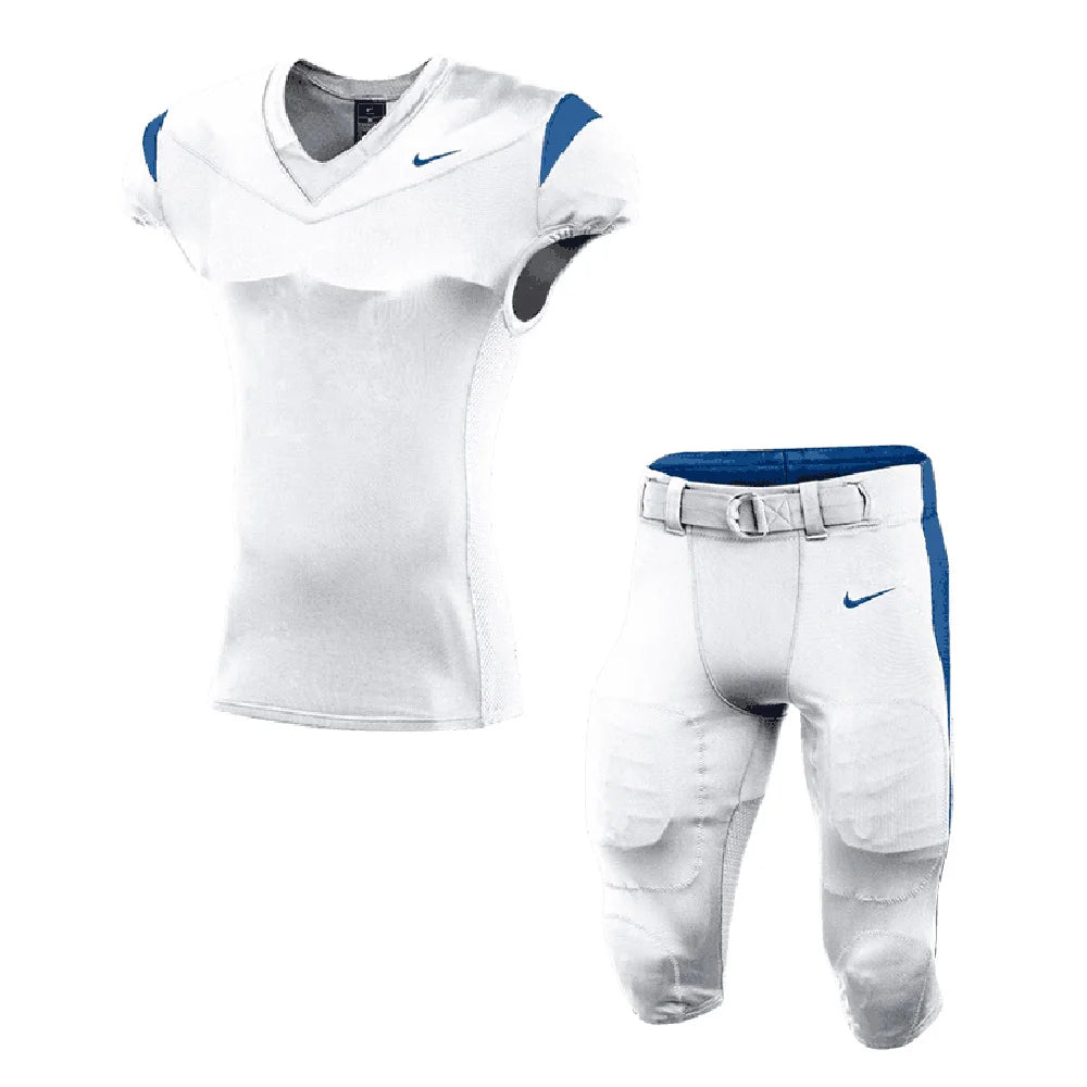 Nike Men's Alpha Pro Set - Jersey and Pants (No Pads) Blue color.