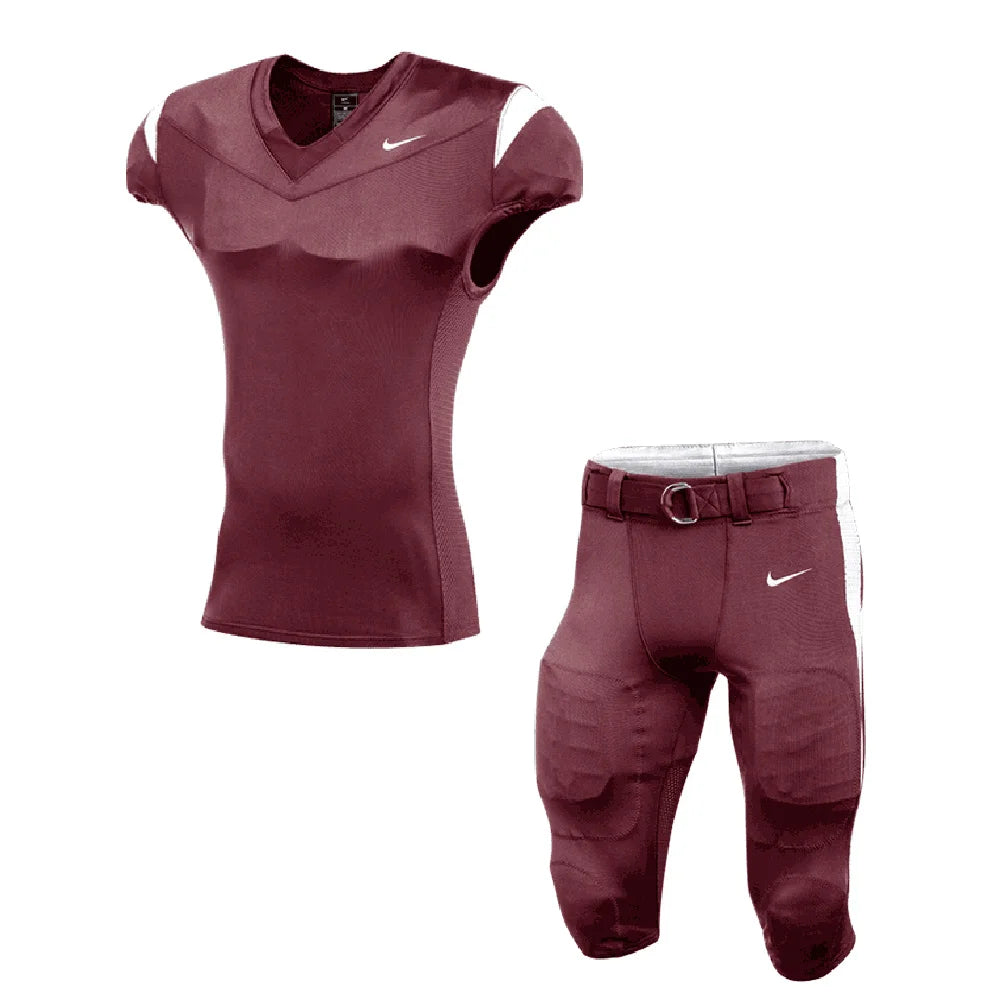 Nike Men's Alpha Pro Set - Jersey and Pants (No Pads) Maroon color. 