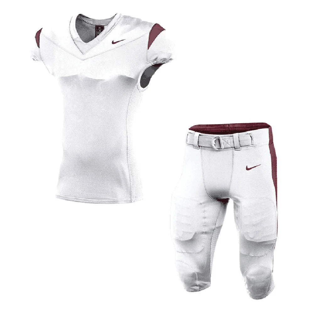 Nike Men's Alpha Pro Set - Jersey and Pants (No Pads) Maroon color.
