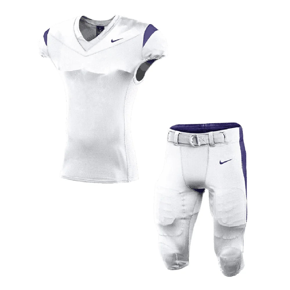 Nike Men's Alpha Pro Set - Jersey and Pants (No Pads) Purple color.